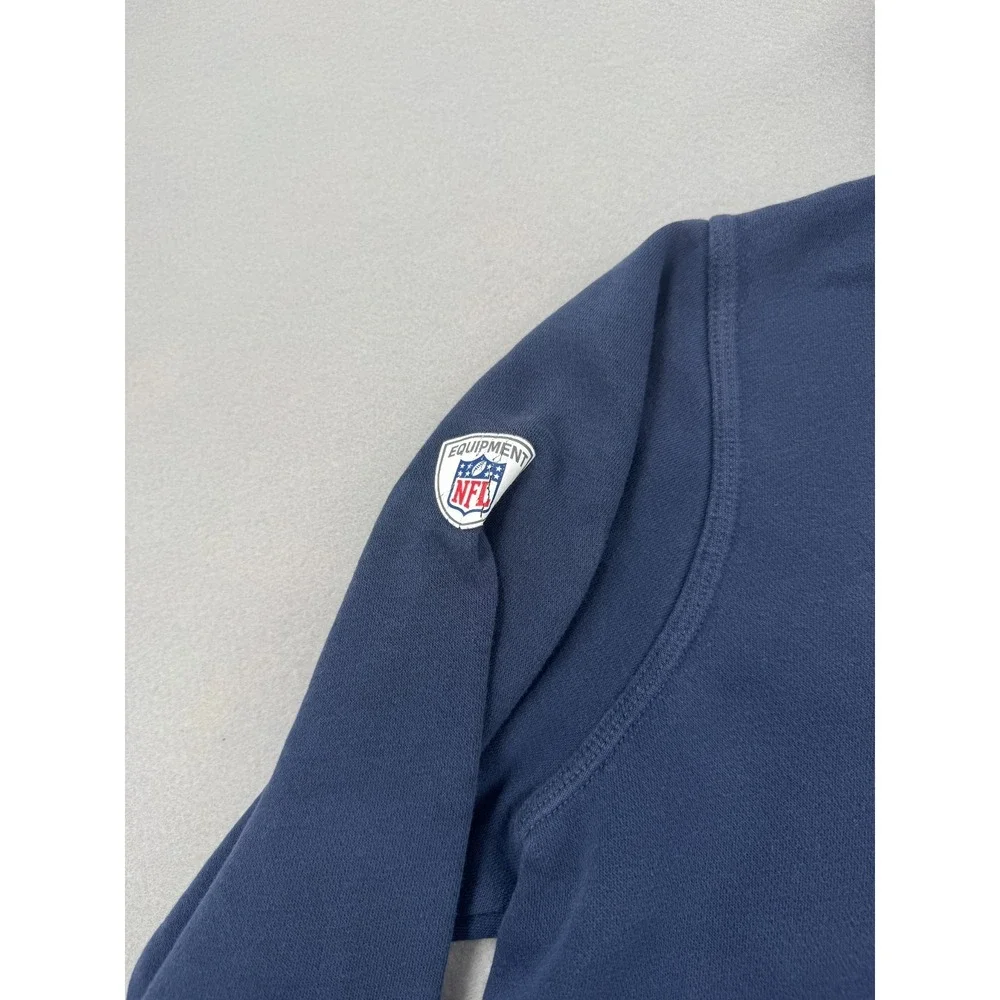 Nike New England Patriots NFL Football Pullover Hoodie Navy Blue Men L Blokecore